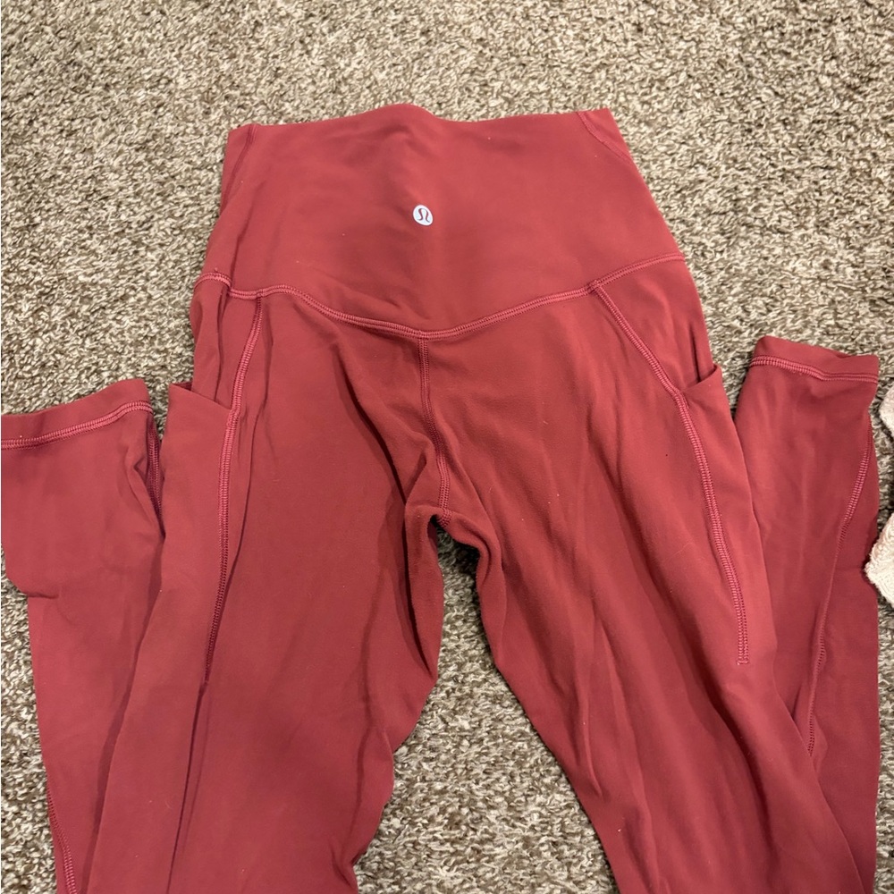 lululemon athletica Red Leggings